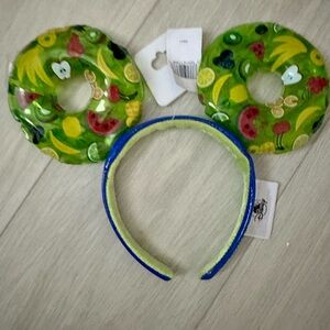 Disney Parks Green and Blue Fruit-Themed Pool Inflatable Mickey Ears Headband